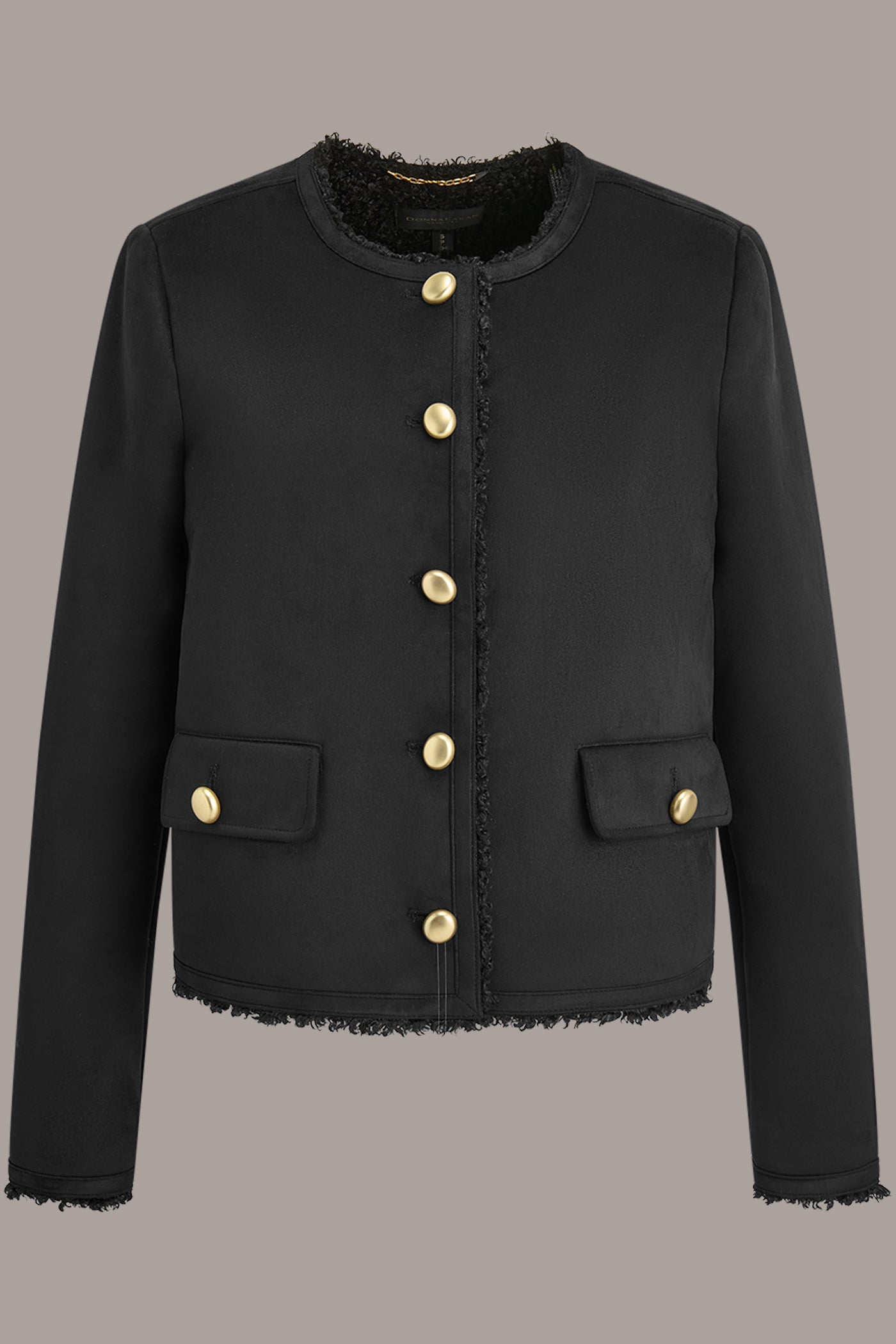 Donna Karan | FAUX-SHEARLING BOXY COAT