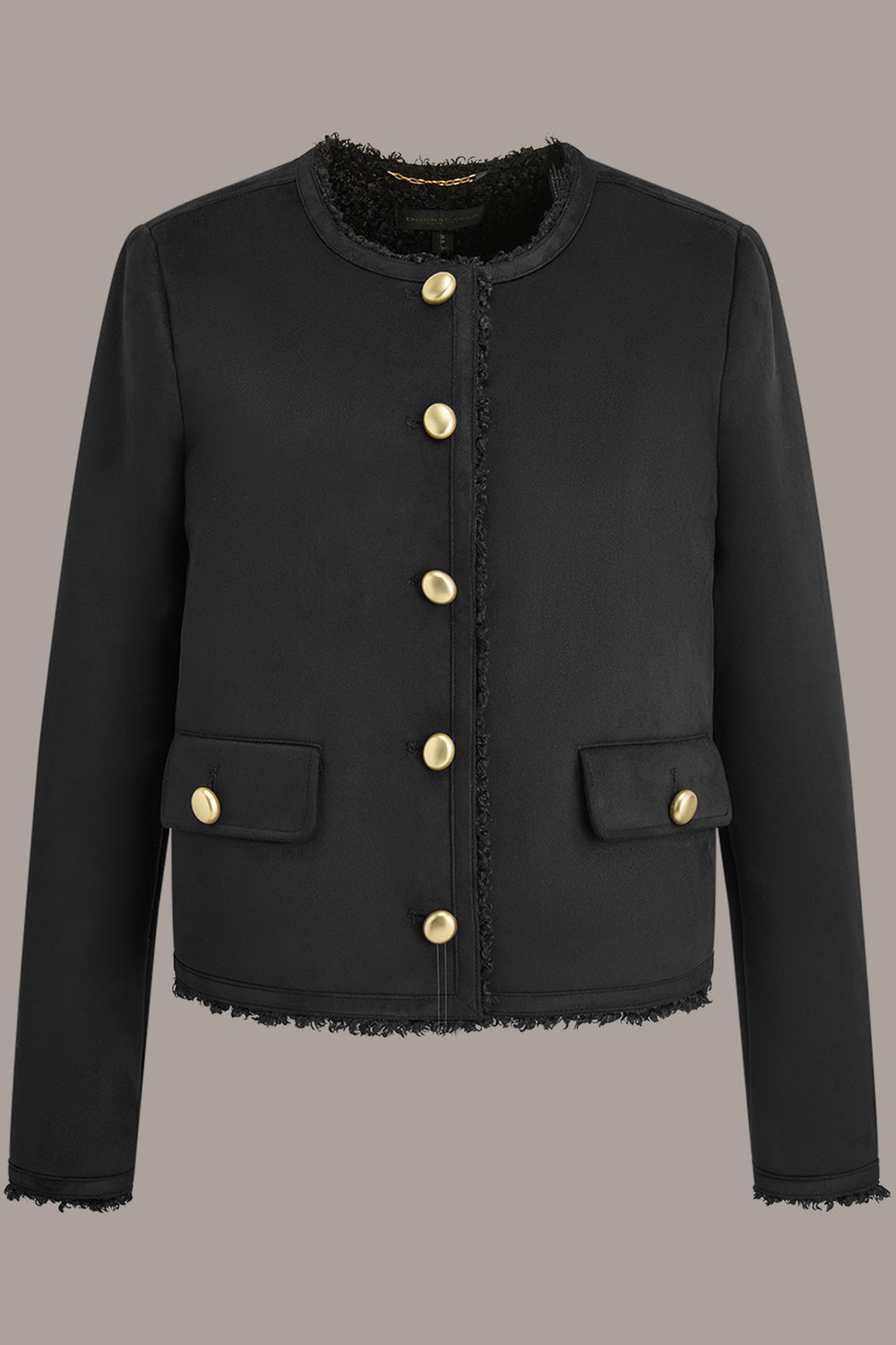Donna Karan | FAUX-SHEARLING BOXY COAT