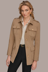 Donna Karan | BELTED MILITARY BLAZER