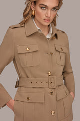 Donna Karan | BELTED MILITARY BLAZER
