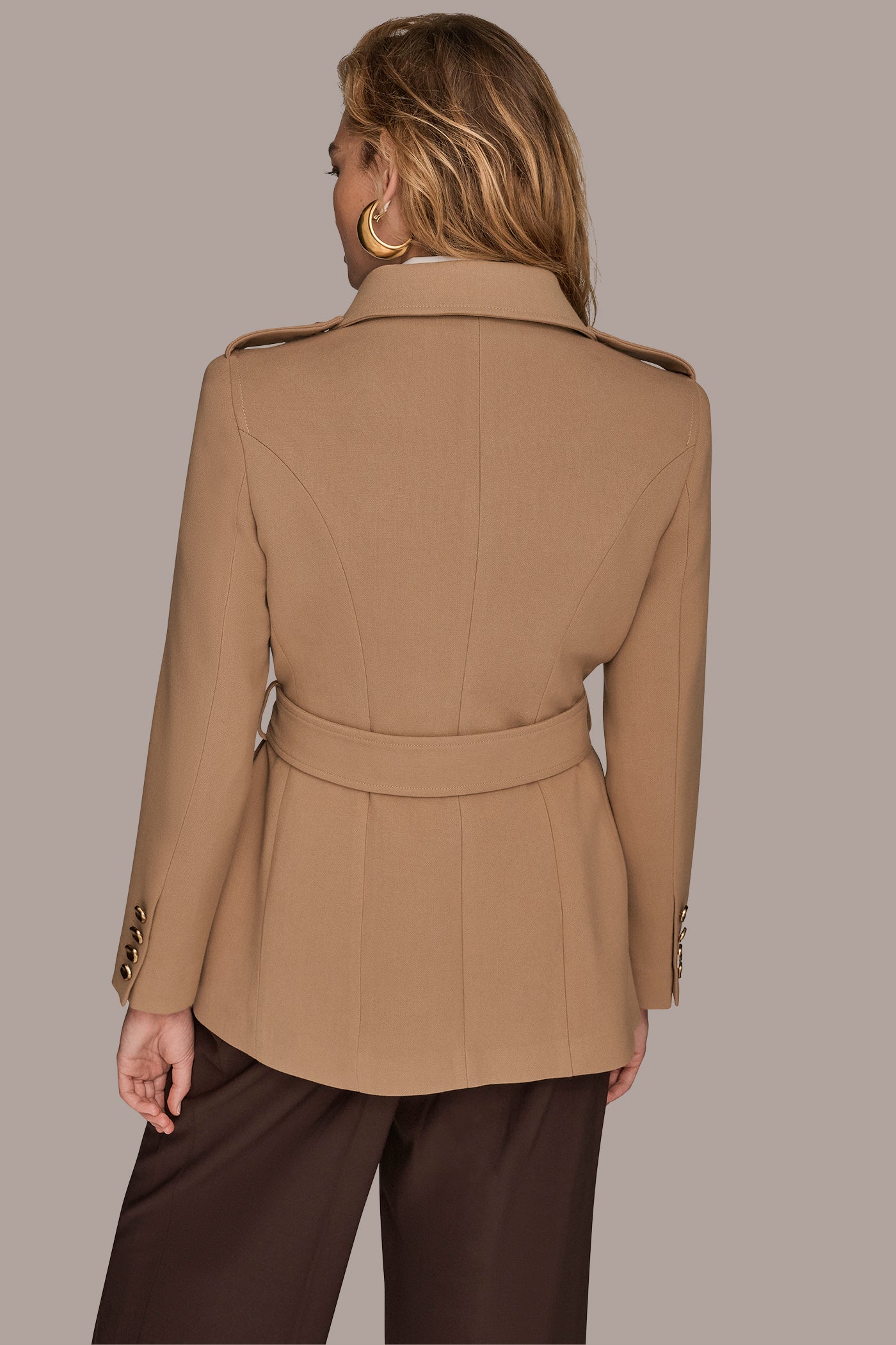 Donna Karan | BELTED MILITARY BLAZER
