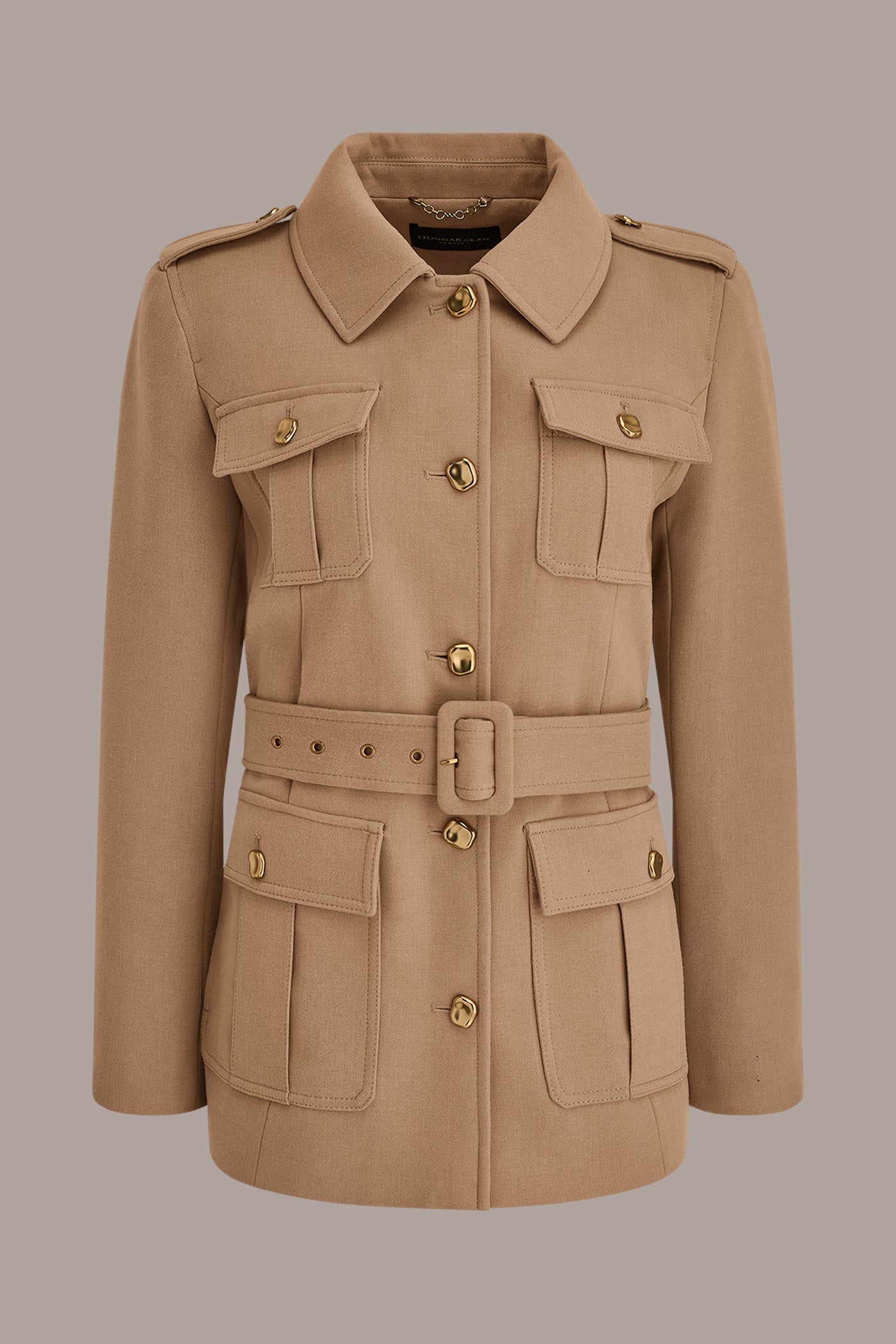 Donna Karan | BELTED MILITARY BLAZER