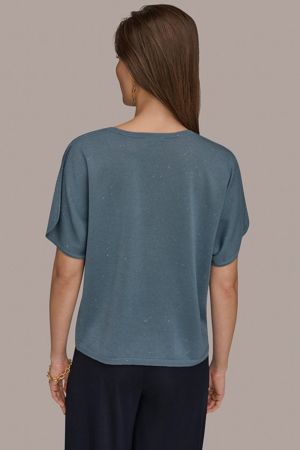 Donna Karan | SEQUIN SPLIT SLEEVE SWEATER