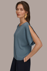 Donna Karan | SEQUIN SPLIT SLEEVE SWEATER