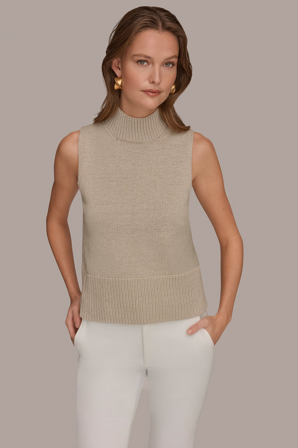 Donna Karan | SLEEVELESS A-LINE SWEATER