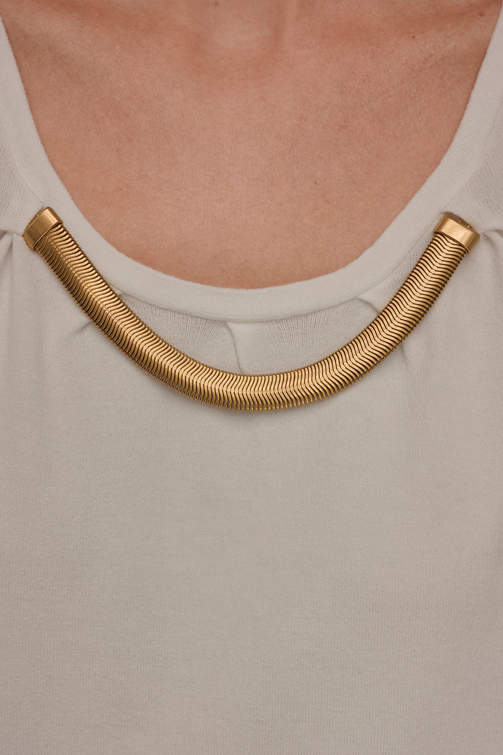 Donna Karan | CAP SLEEVE METALLIC TRIM SWEATER