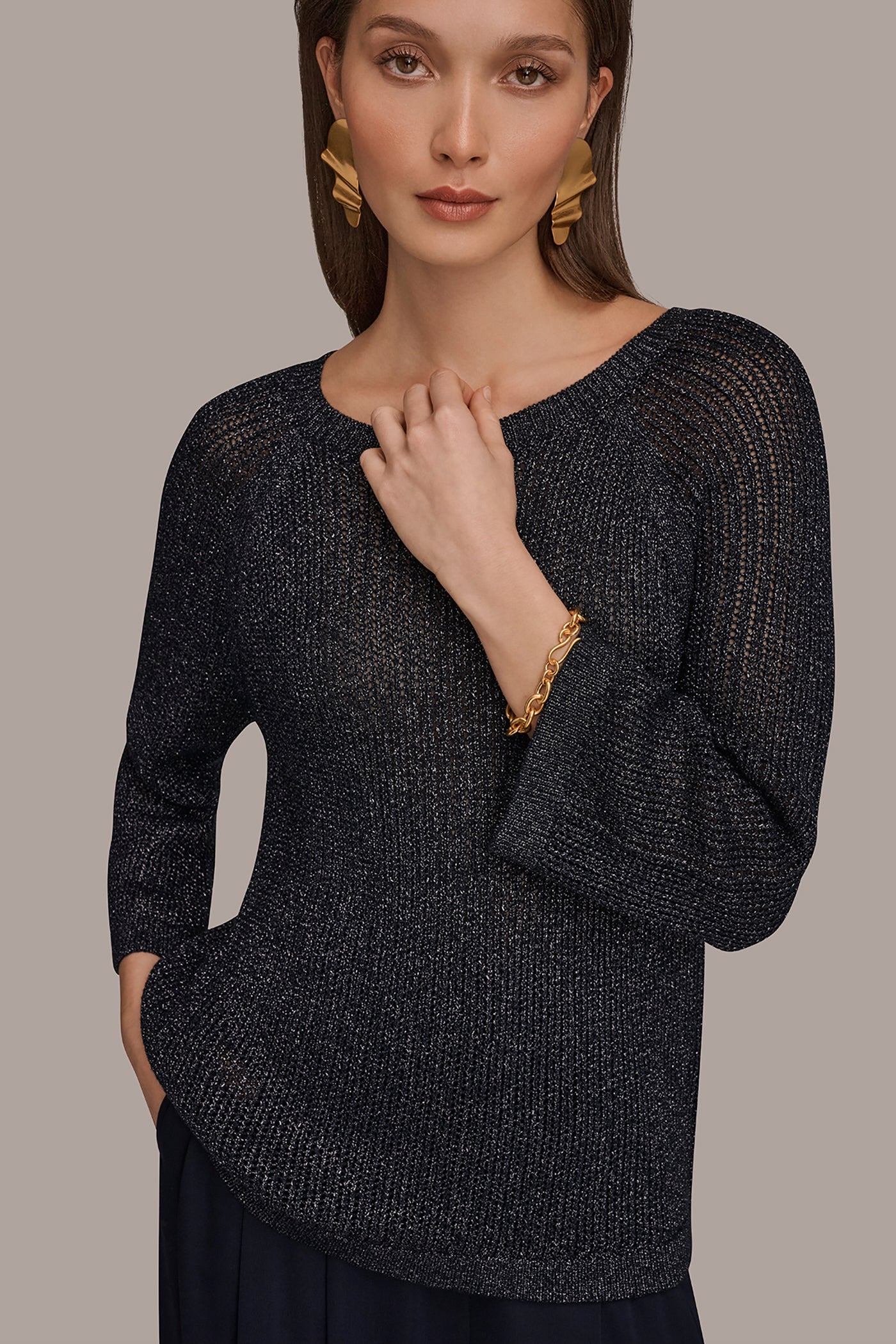Donna Karan | BOAT NECK DOLMAN SWEATER