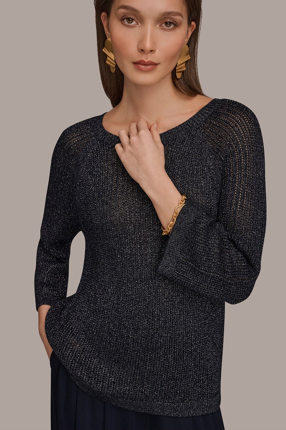 Donna Karan | BOAT NECK DOLMAN SWEATER