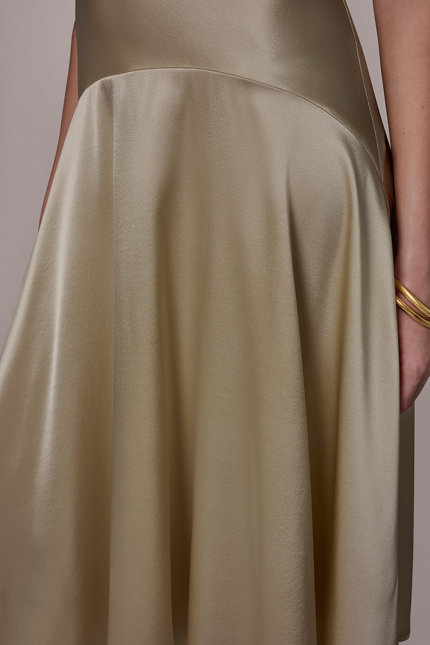 Donna Karan | SILK-CHARMEUSE MIDI A-LINE DRESS