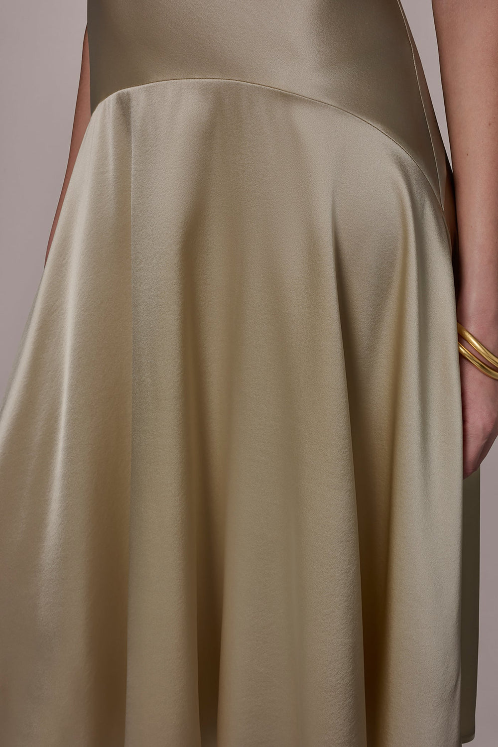 Donna Karan | SILK-CHARMEUSE MIDI A-LINE DRESS