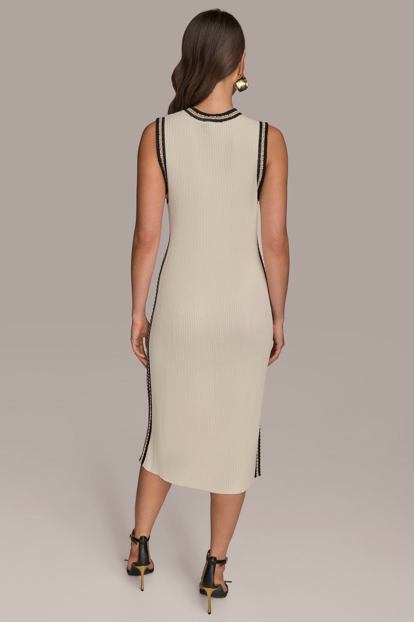 Donna Karan | MIDI SHEATH DRESS WITH CARDIGAN