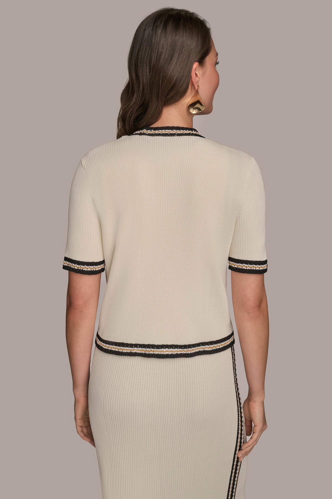 Donna Karan | MIDI SHEATH DRESS WITH CARDIGAN