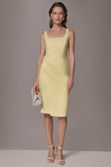 Donna Karan | TENCEL WRAP-EFFECT MIDI SHEATH DRESS