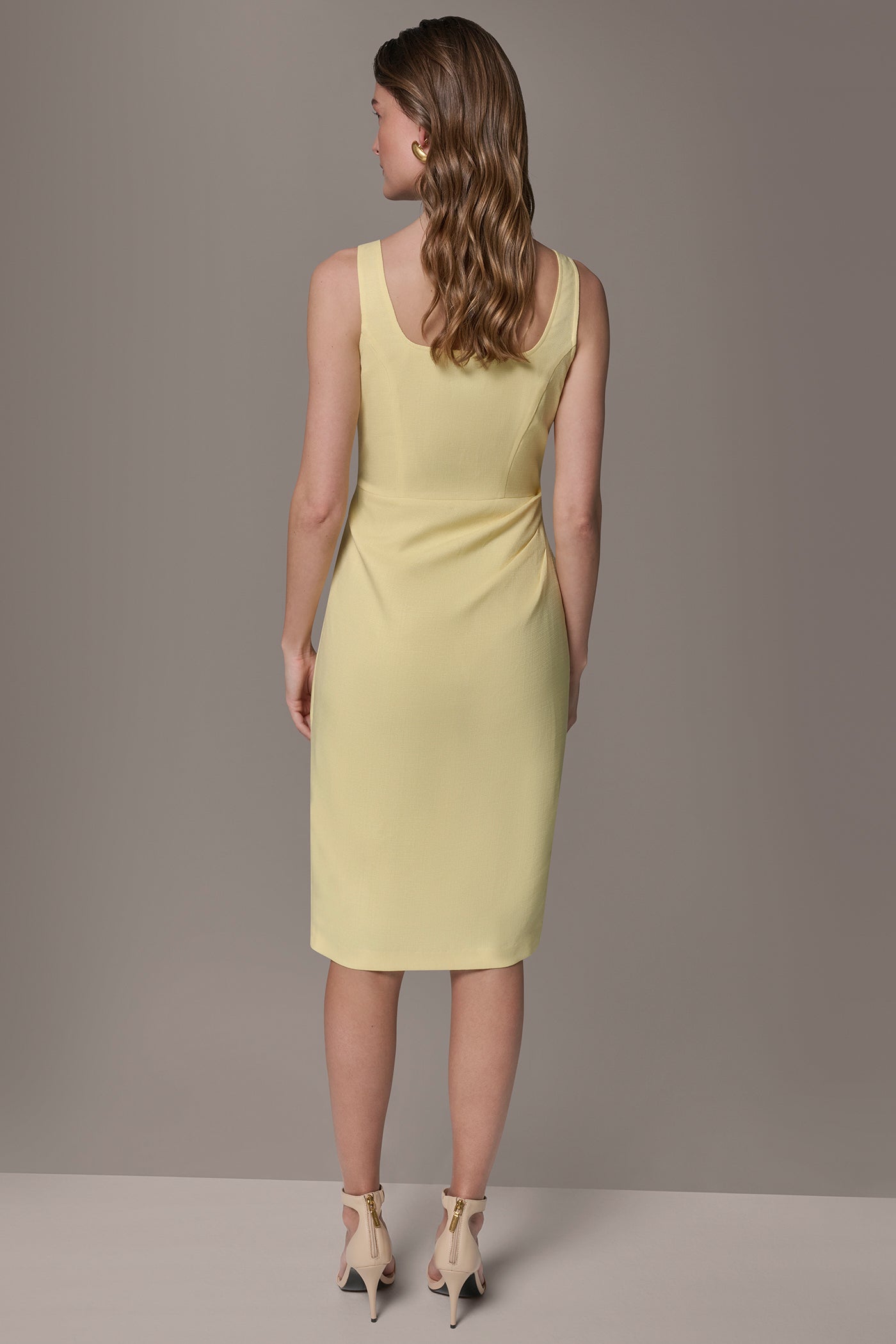 Donna Karan | TENCEL WRAP-EFFECT MIDI SHEATH DRESS