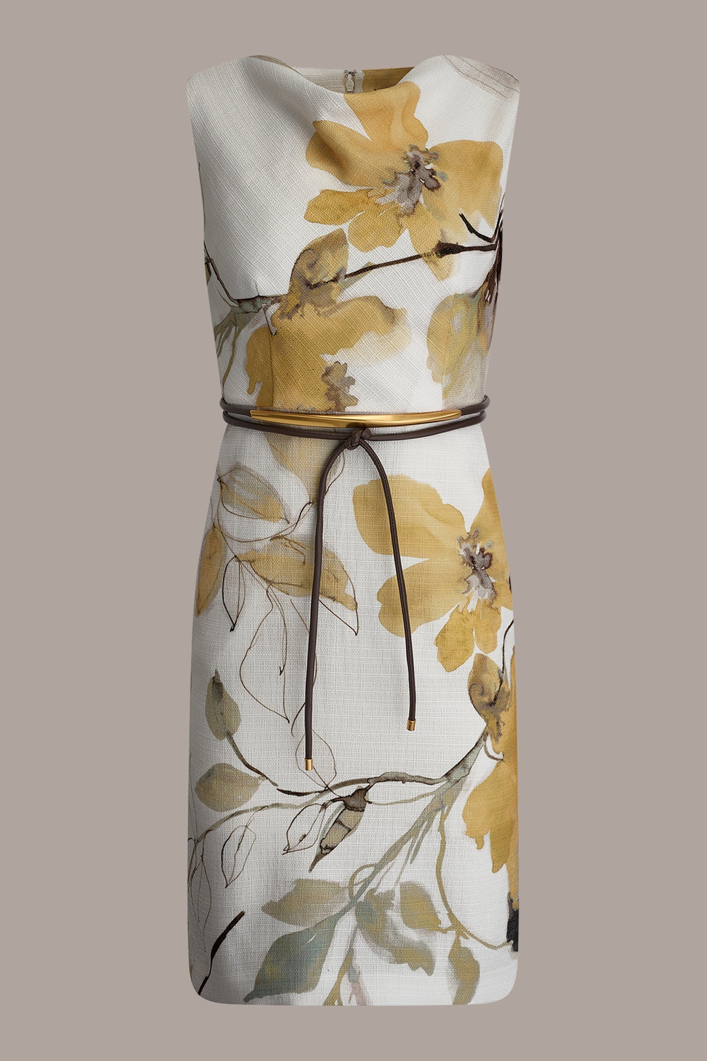 Donna Karan | TWEED FLORAL SLEEVELESS SHEATH DRESS
