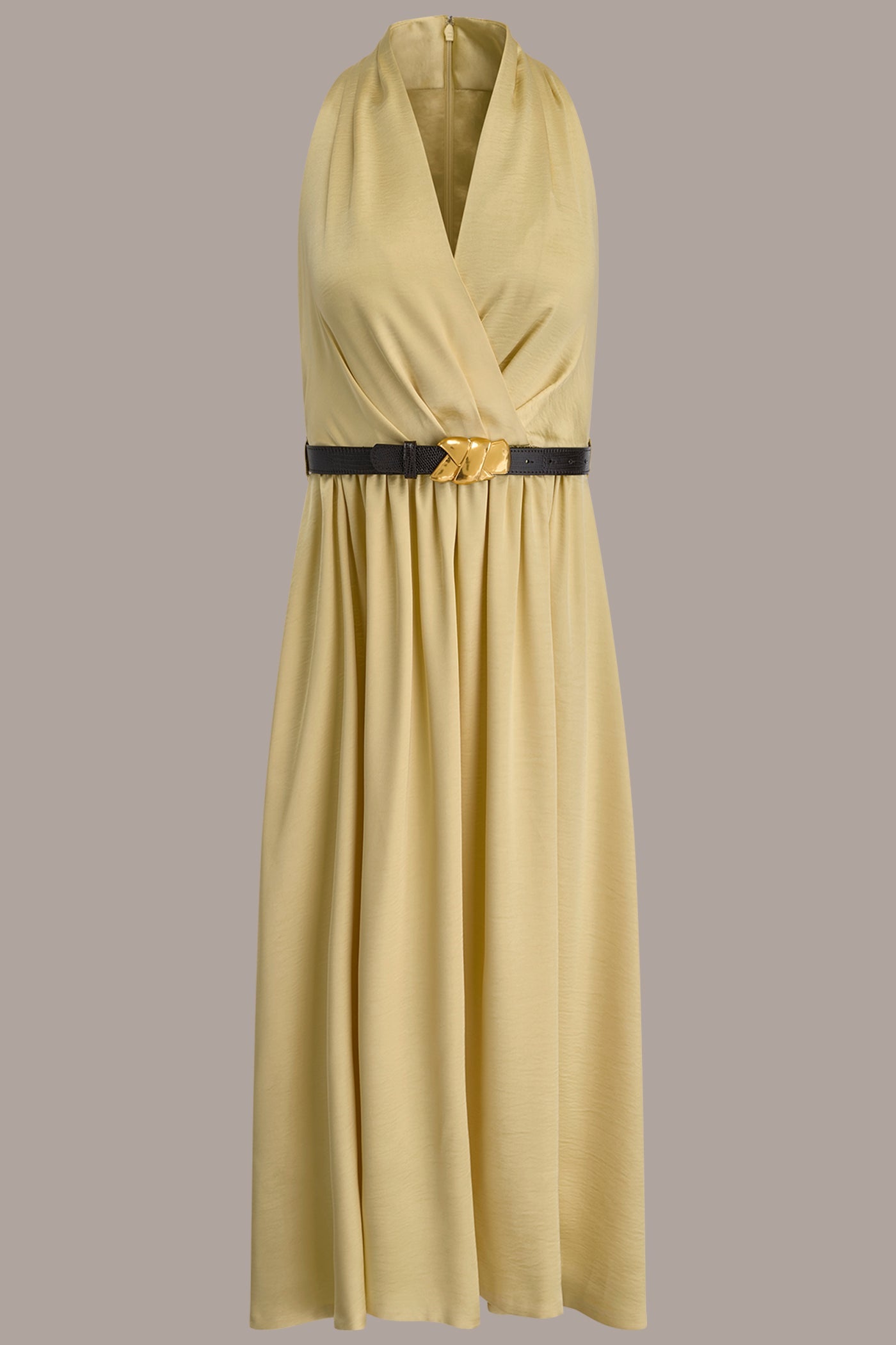 Donna Karan | SLEEVELESS COWL-NECK MIDI DRESS