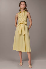 Donna Karan | COTTON-SATEEN MIDI SHIRT DRESS