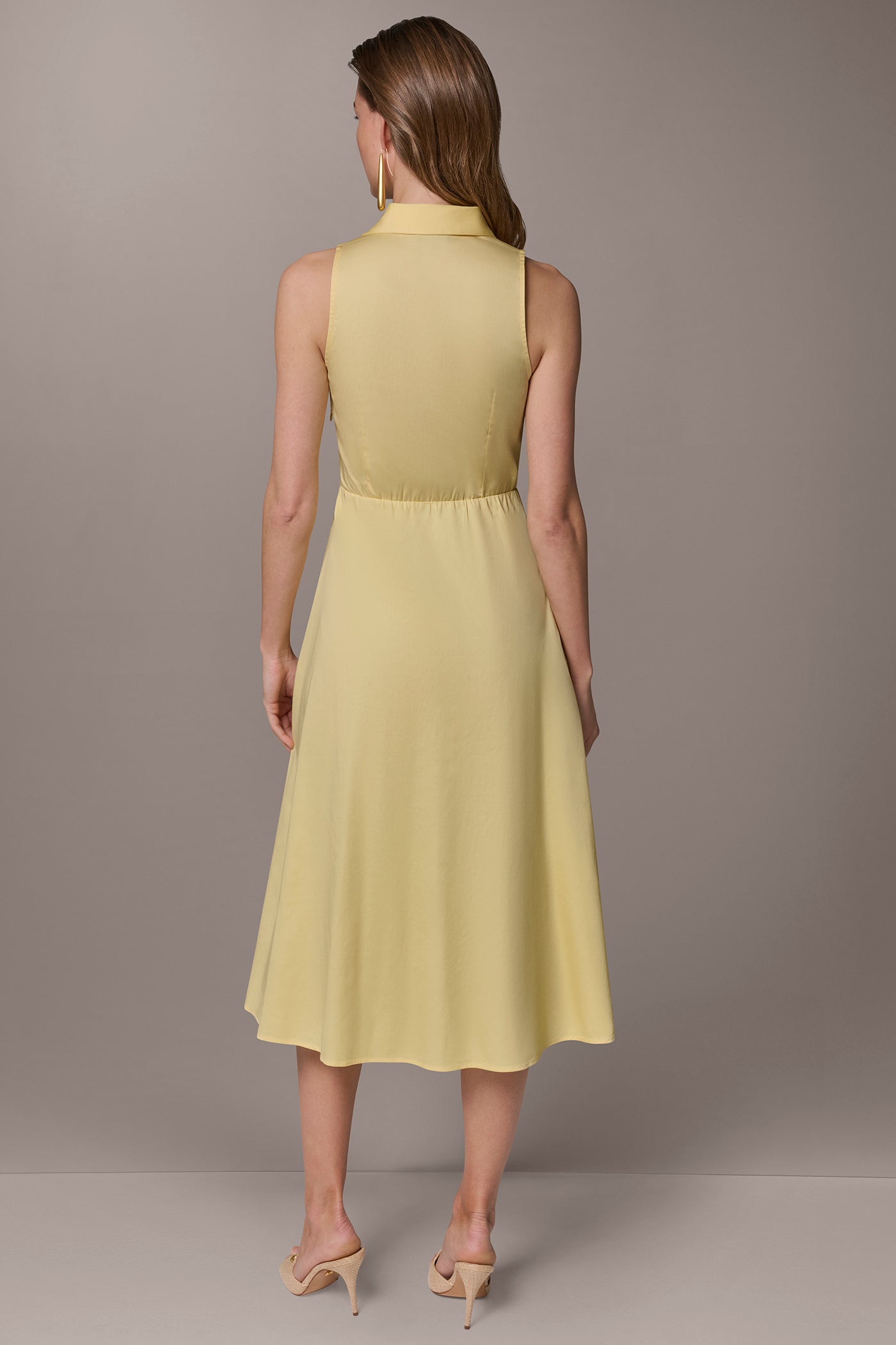 Donna Karan | COTTON-SATEEN MIDI SHIRT DRESS