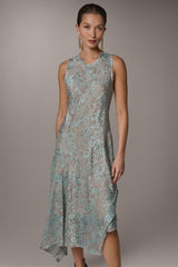 Donna Karan | SLEEVELESS MIDI FIT AND FLARE DRESS