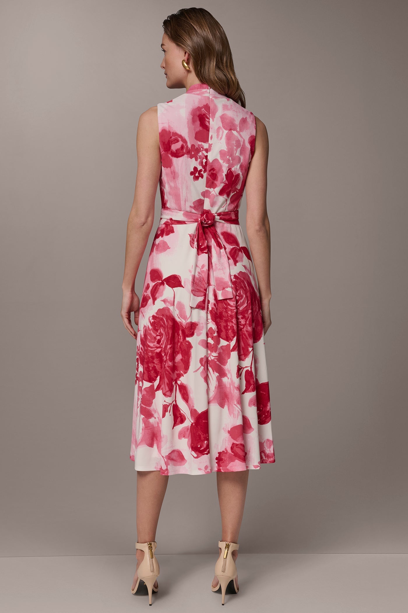 Donna Karan | FLORAL MIDI A-LINE DRESS