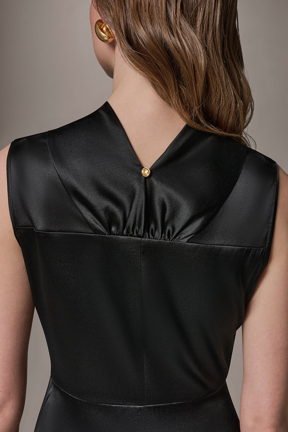 Donna Karan | SILK-CHARMEUSE MIDI A-LINE DRESS
