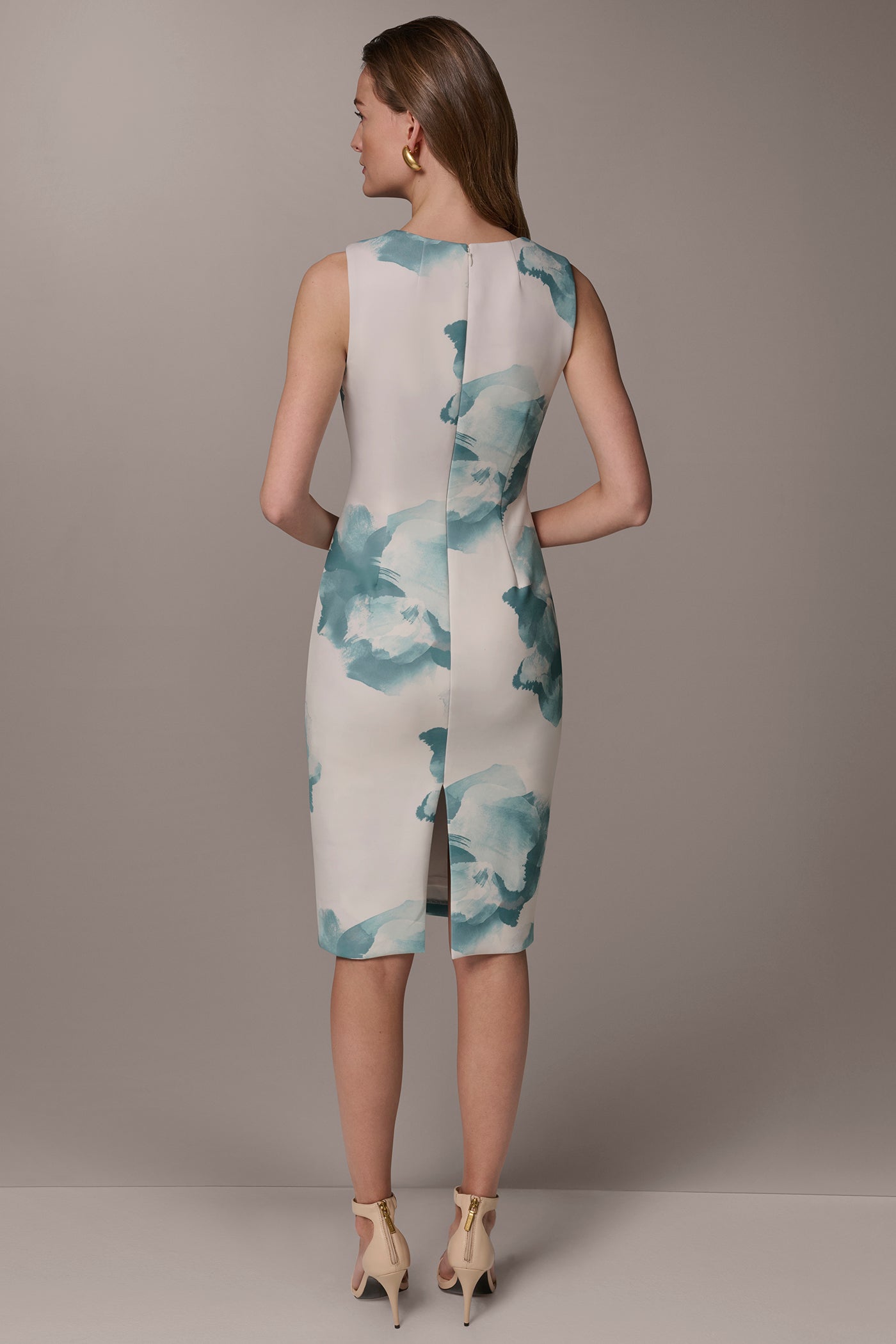 Donna Karan | FLORAL MIDI SHEATH DRESS