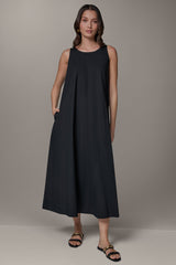 Donna Karan | SLEEVELESS MAXI TRAPEZE DRESS