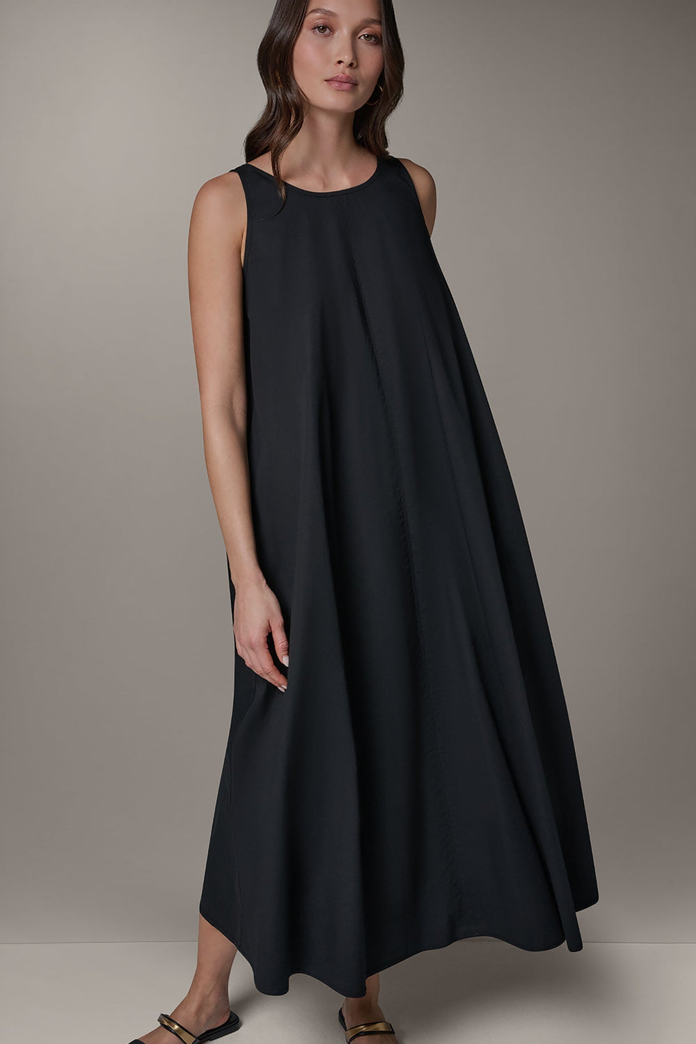 Donna Karan | SLEEVELESS MAXI TRAPEZE DRESS