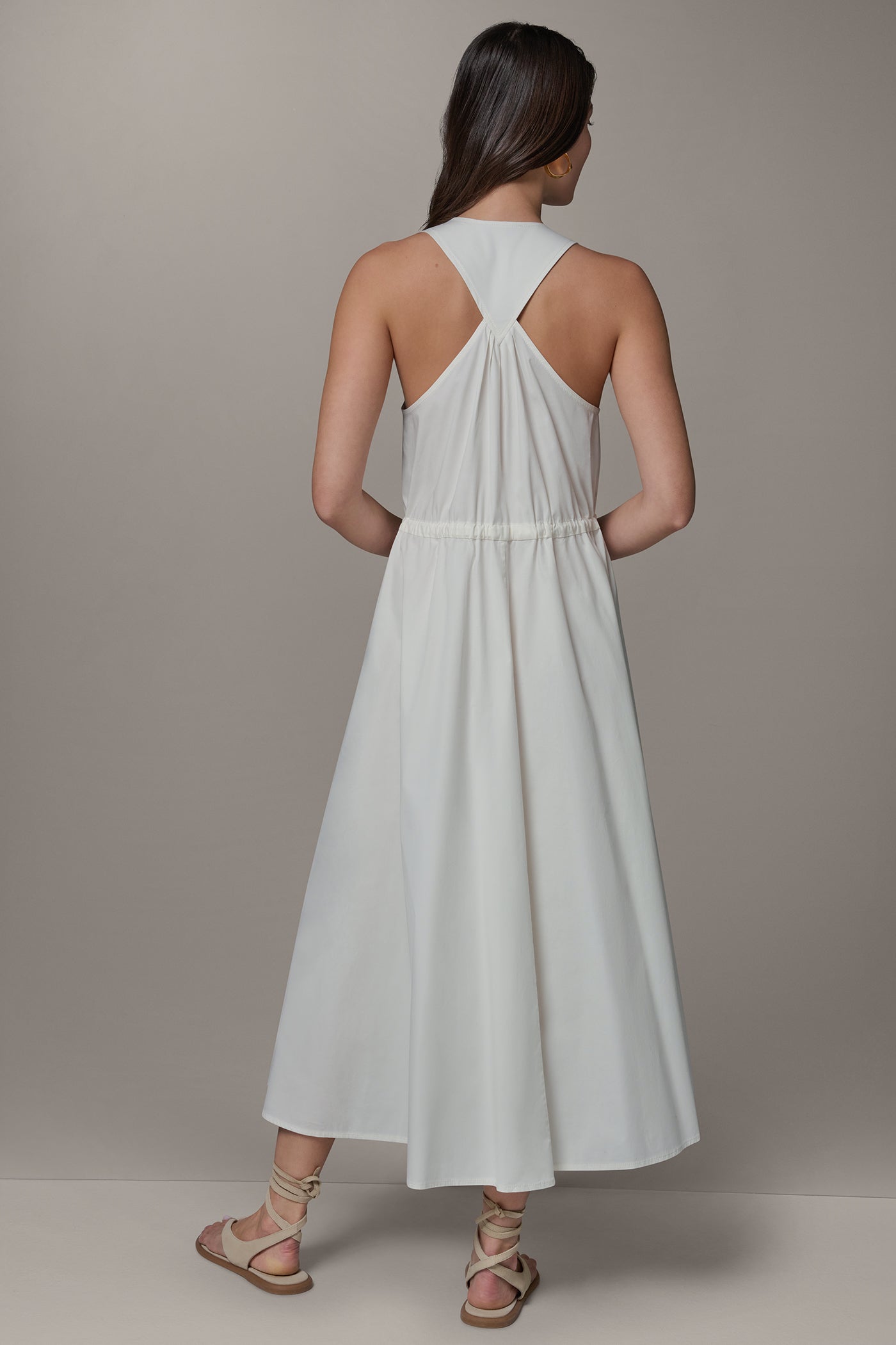 Donna Karan | SLEEVELESS MIDI HALTER DRESS