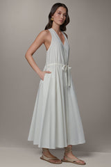 Donna Karan | SLEEVELESS MIDI HALTER DRESS