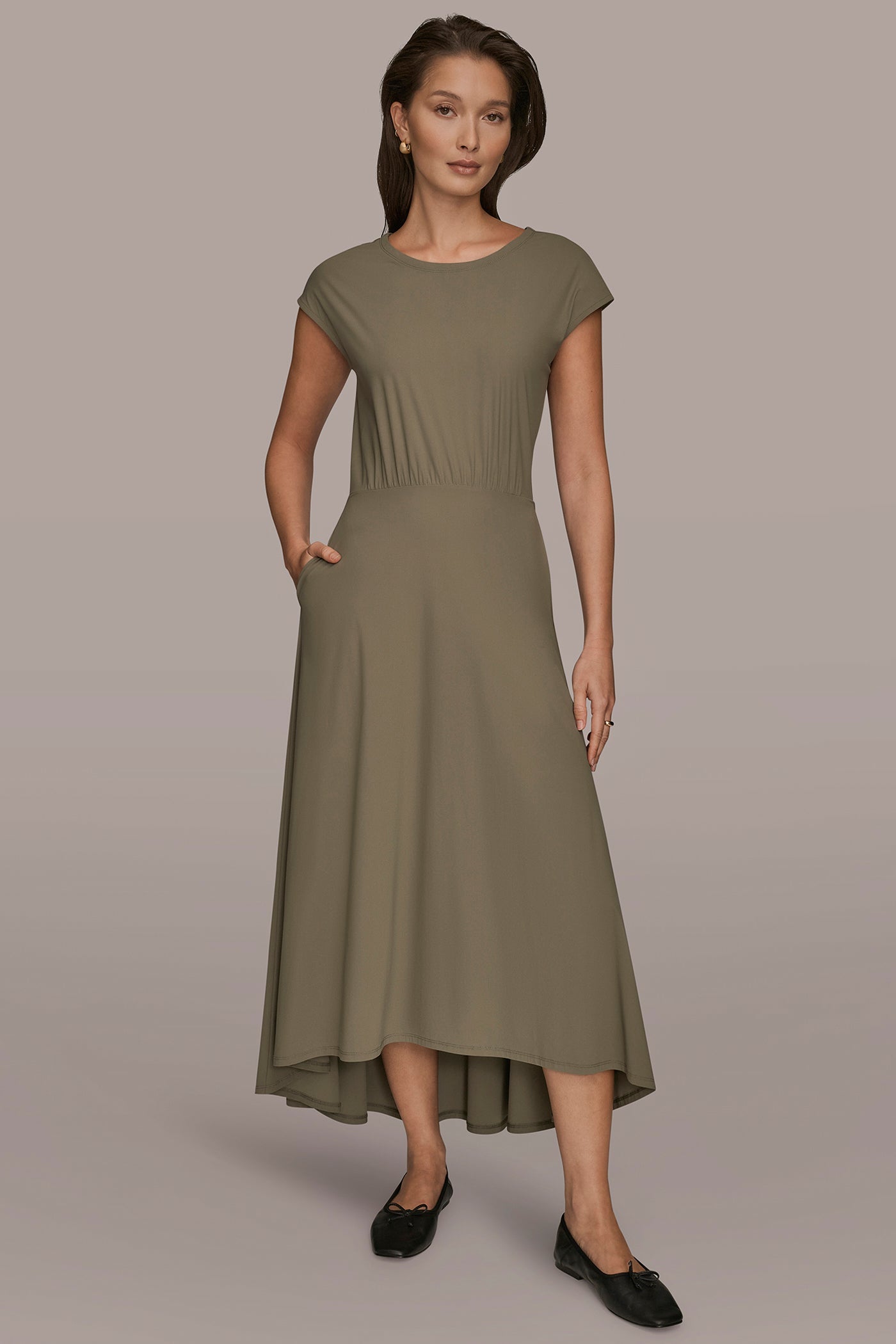 Donna Karan | THE MODERN TRAVEL MIDI FIT AND FLARE DRESS