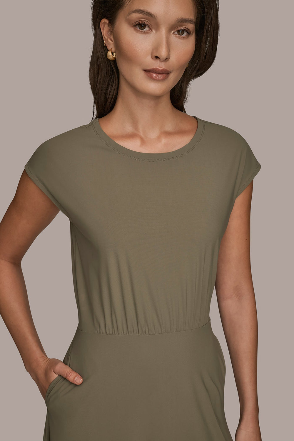 Donna Karan | THE MODERN TRAVEL MIDI FIT AND FLARE DRESS