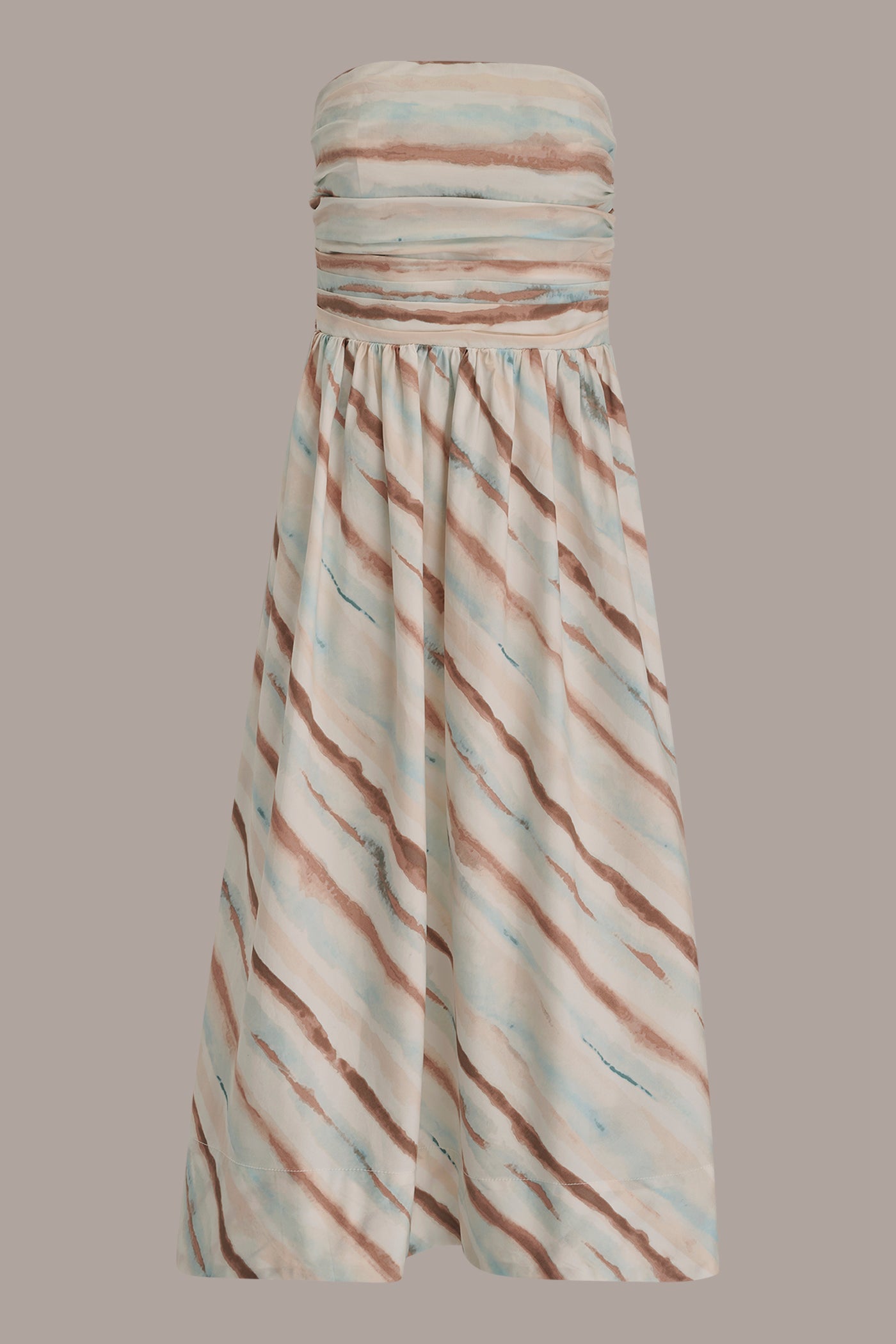 Donna Karan | STRAPLESS PRINTED MIDI DRESS