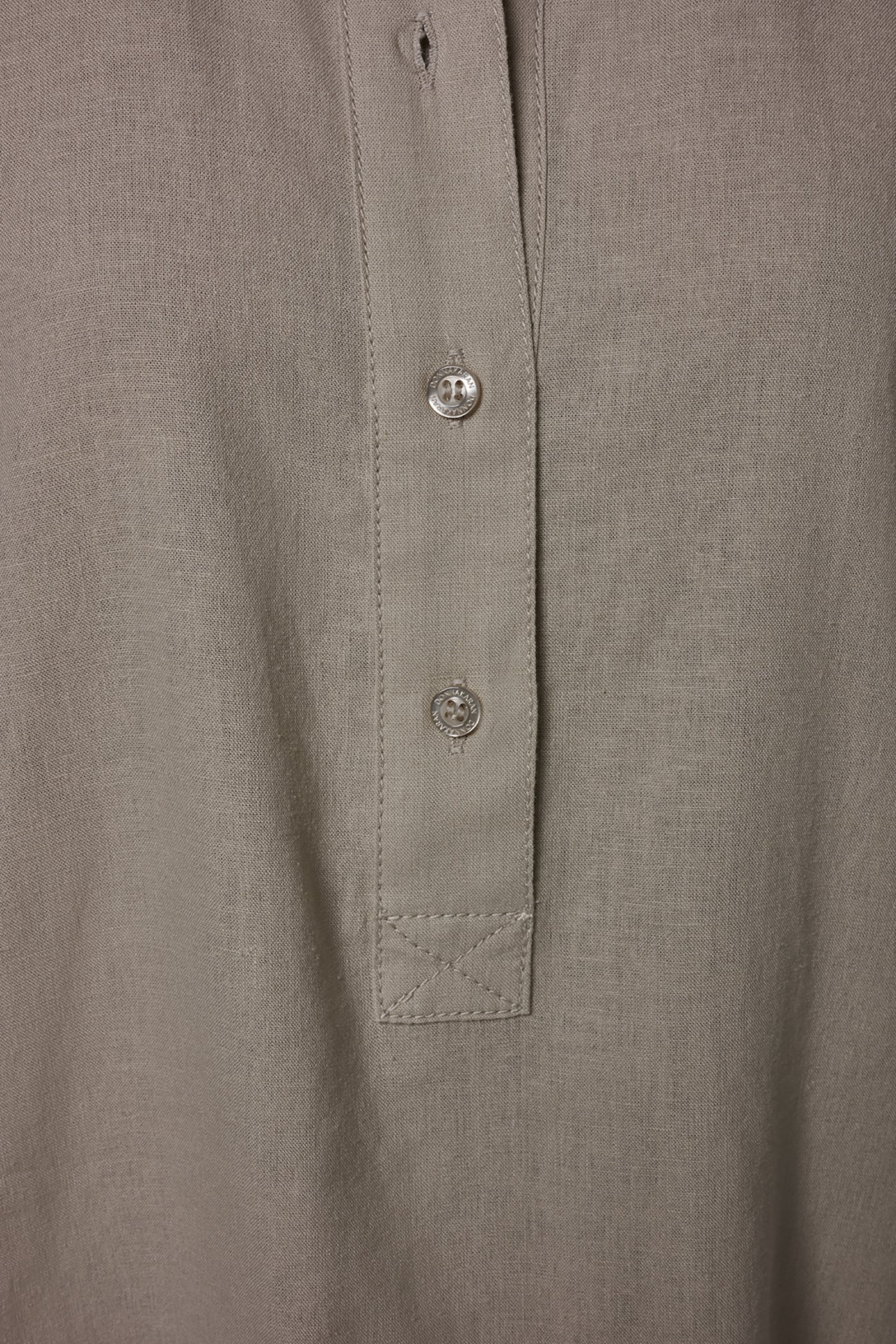 Donna Karan | LONG SLEEVE HALF BUTTON BLOUSE