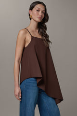 Donna Karan | SLEEVELESS ASYMMETRIC TIE BACK BLOUSE