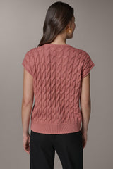 Donna Karan | SLEEVELESS CABLE KNIT VEST