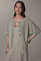 Donna Karan | SHORT SLEEVE EASY CARDIGAN