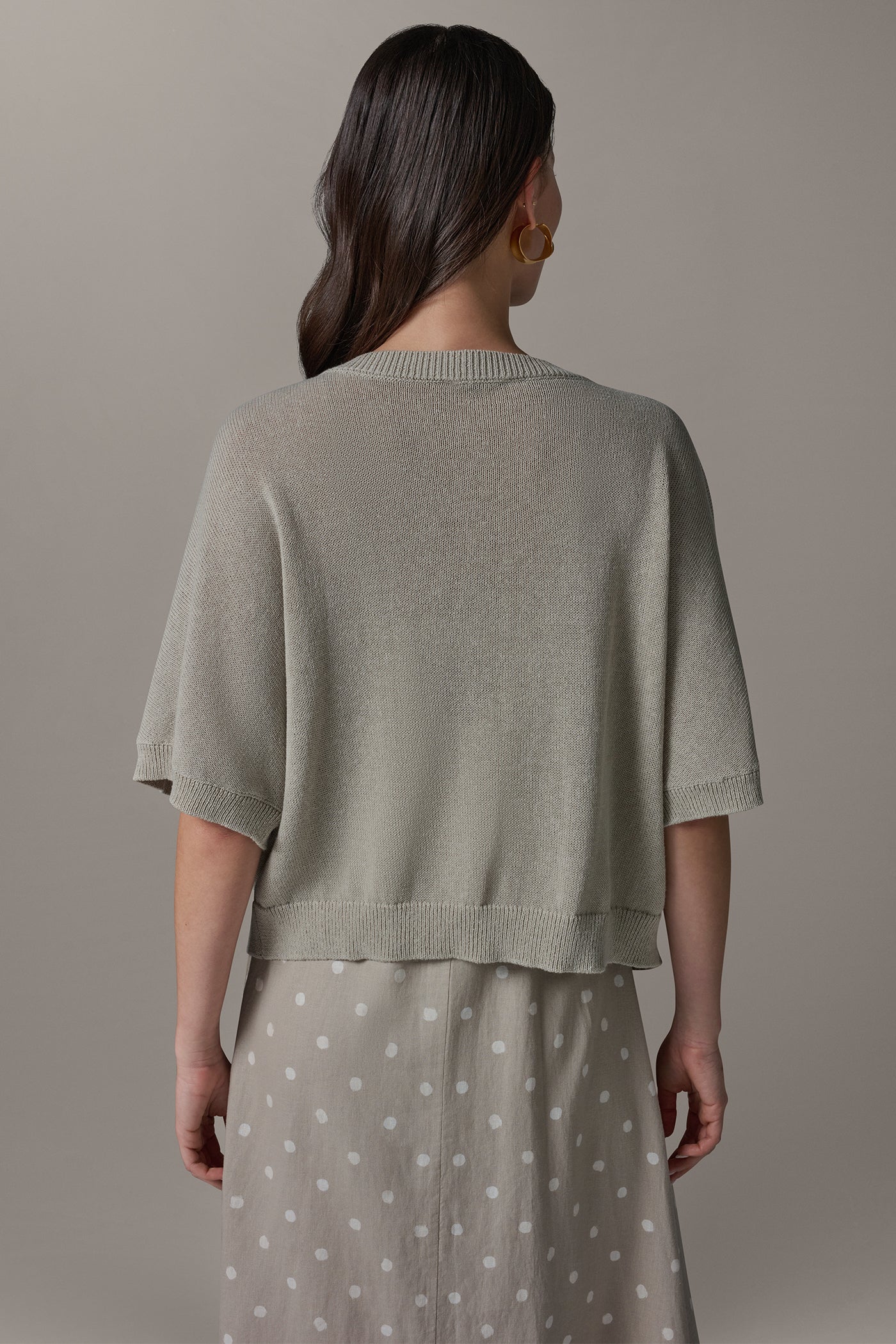 Donna Karan | SHORT SLEEVE EASY CARDIGAN