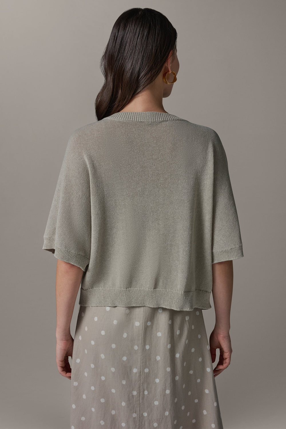 Donna Karan | SHORT SLEEVE EASY CARDIGAN