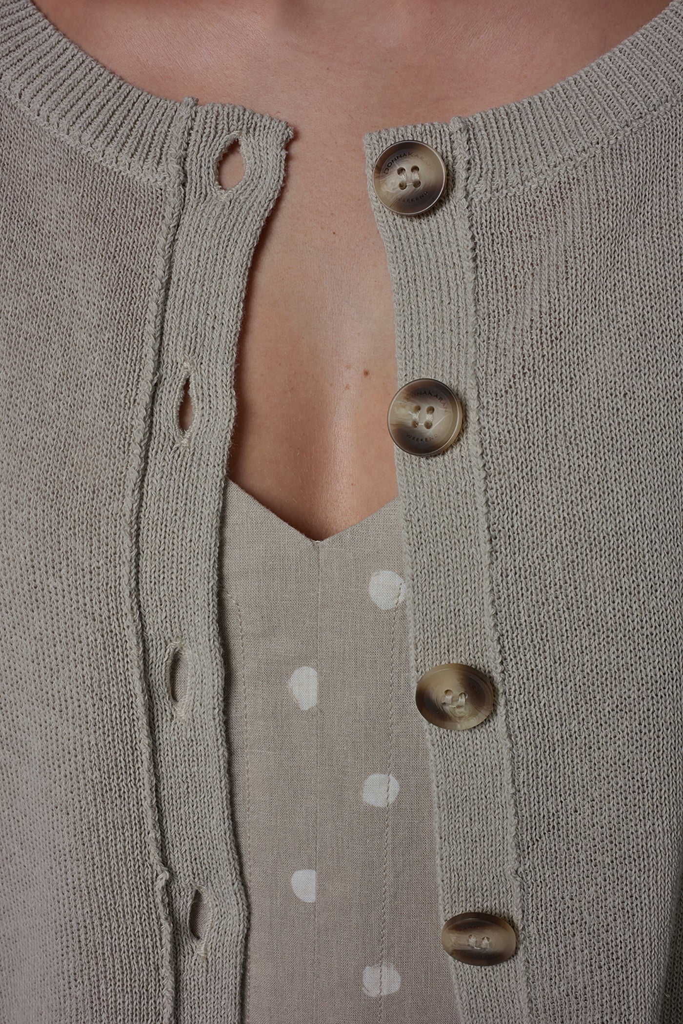 Donna Karan | SHORT SLEEVE EASY CARDIGAN