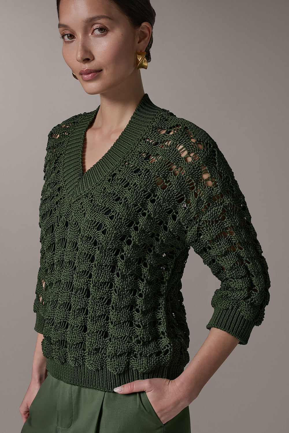 Donna Karan | 3/4 SLEEVE SWEATER