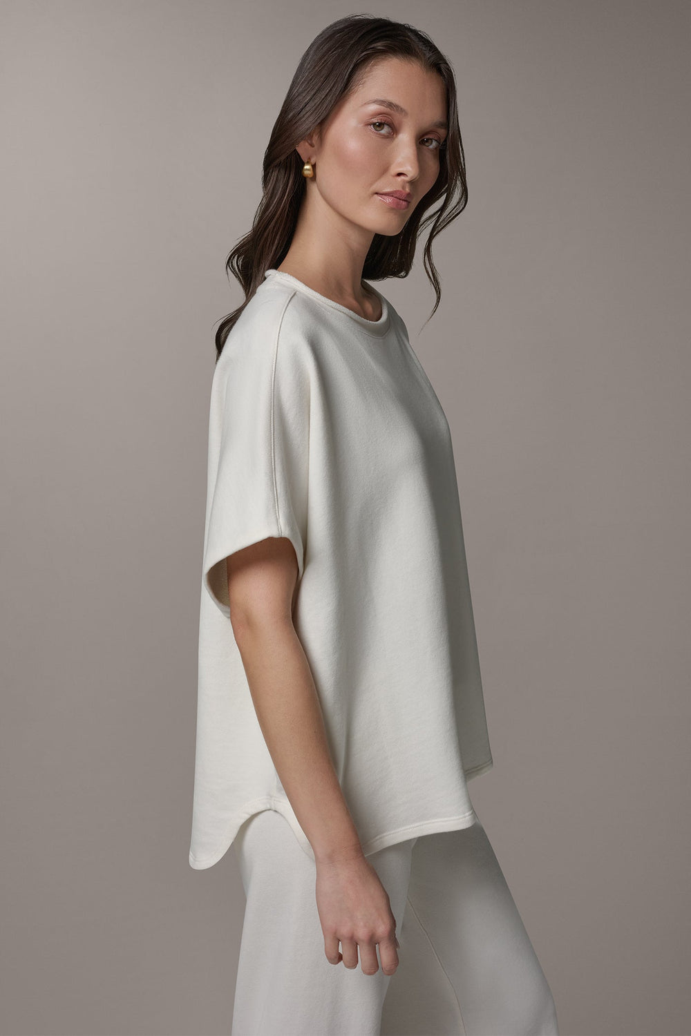 Donna Karan | SHORT SLEEVE BOATNECK PULLOVER