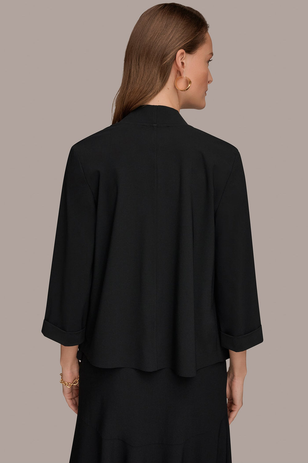 Donna Karan | THE MODERN TRAVEL 3/4 SLEEVE SHAWL CARDIGAN JACKET