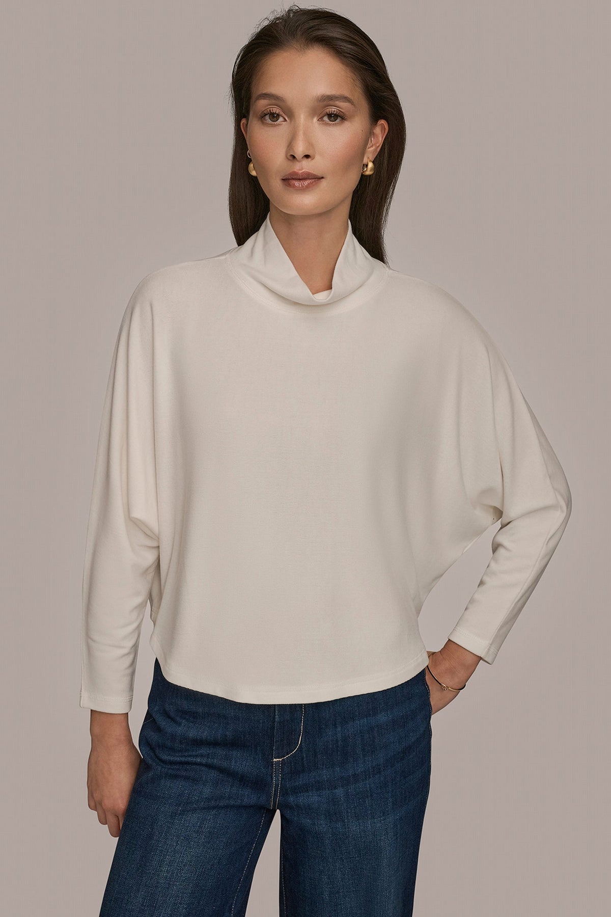 Donna Karan | MOCK-NECK TOP