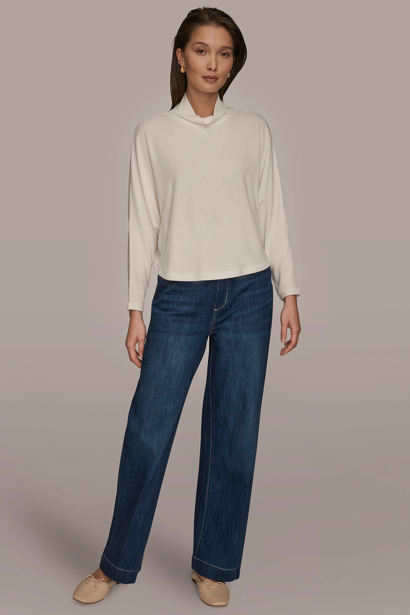 Donna Karan | MOCK-NECK TOP