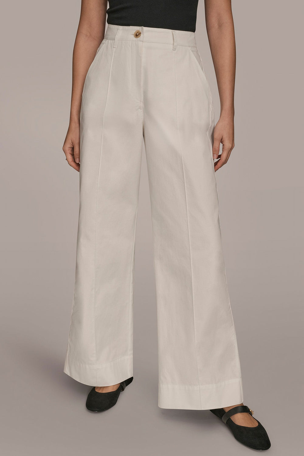 Donna Karan | HIGH-RISE PINTUCKED WIDE-LEG TROUSER