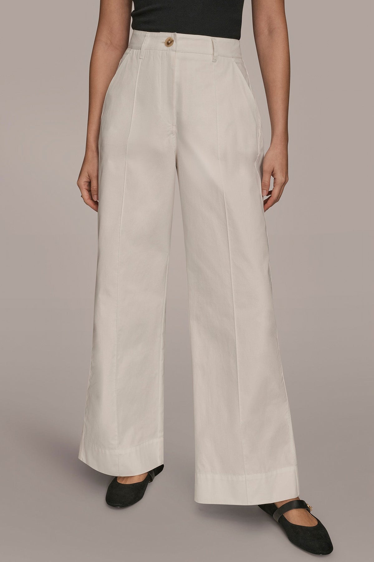 Donna Karan | HIGH-RISE PINTUCKED WIDE-LEG TROUSER