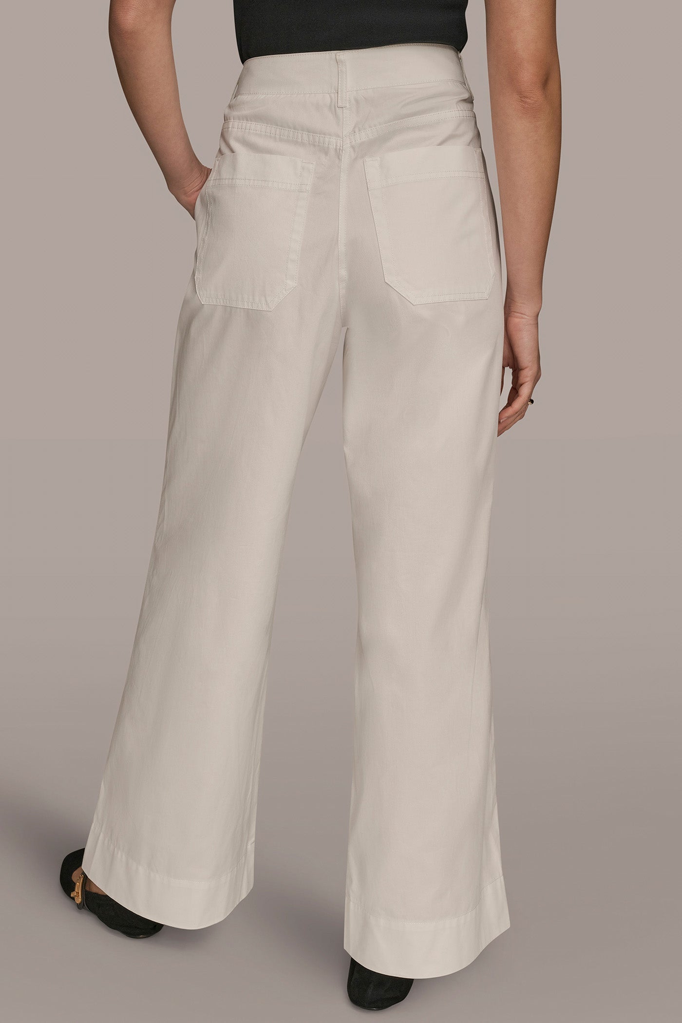 Donna Karan | HIGH-RISE PINTUCKED WIDE-LEG TROUSER
