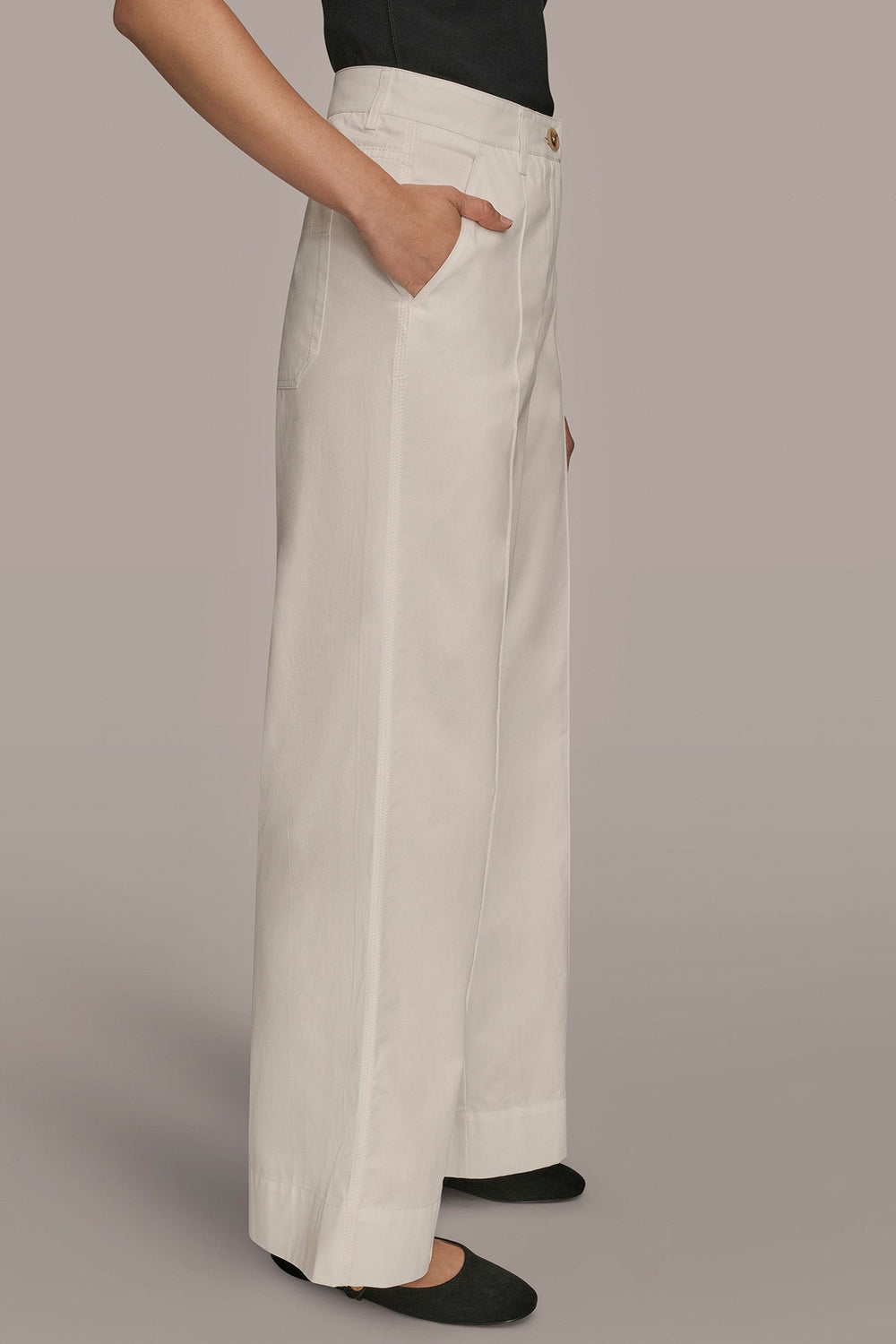 Donna Karan | HIGH-RISE PINTUCKED WIDE-LEG TROUSER