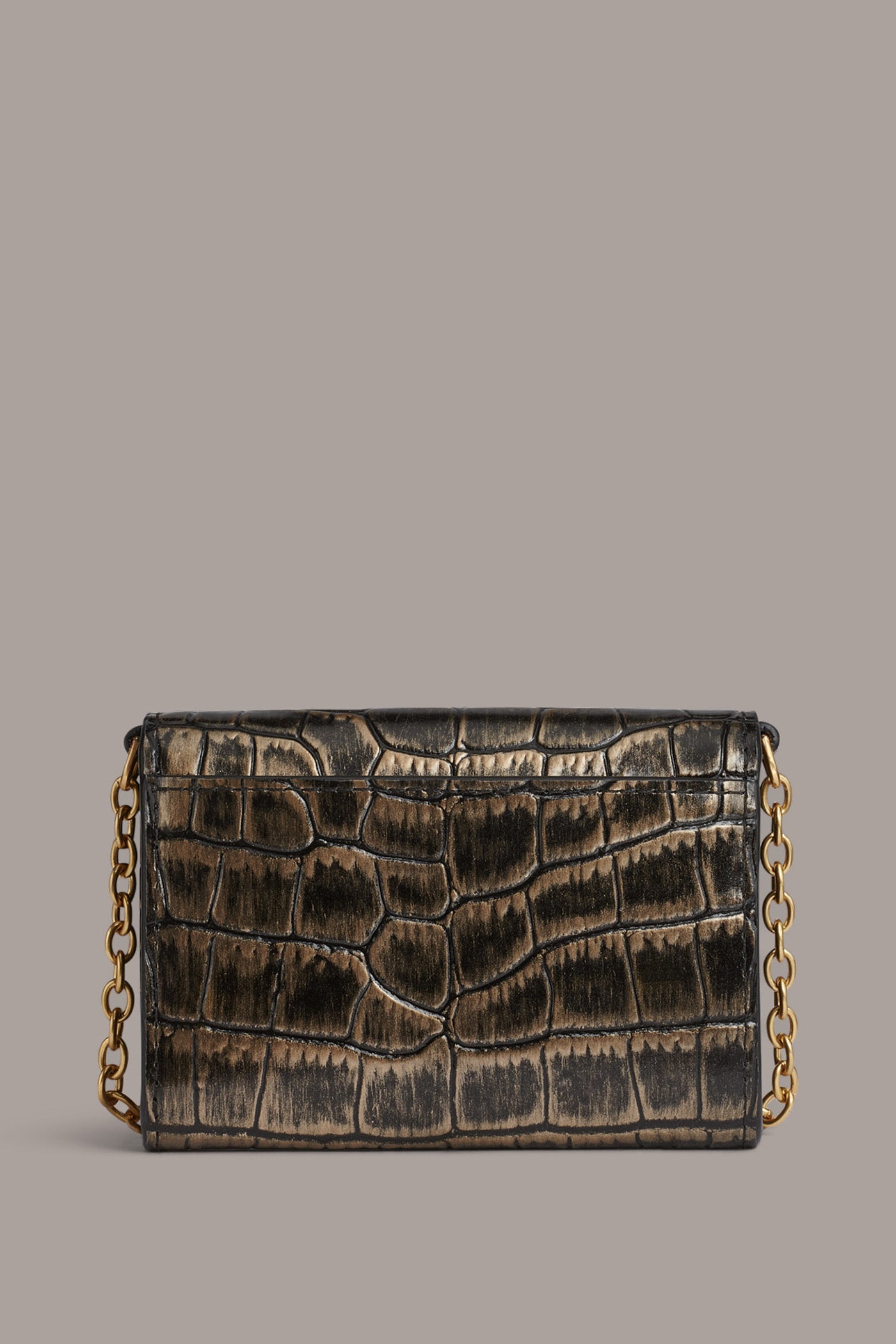 Donna Karan | MALVERNE METALLIC CROC-EFFECT MINI CROSSBODY BAG